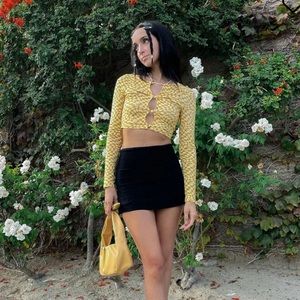 Princess Polly Selby Mini Skirt (Black)